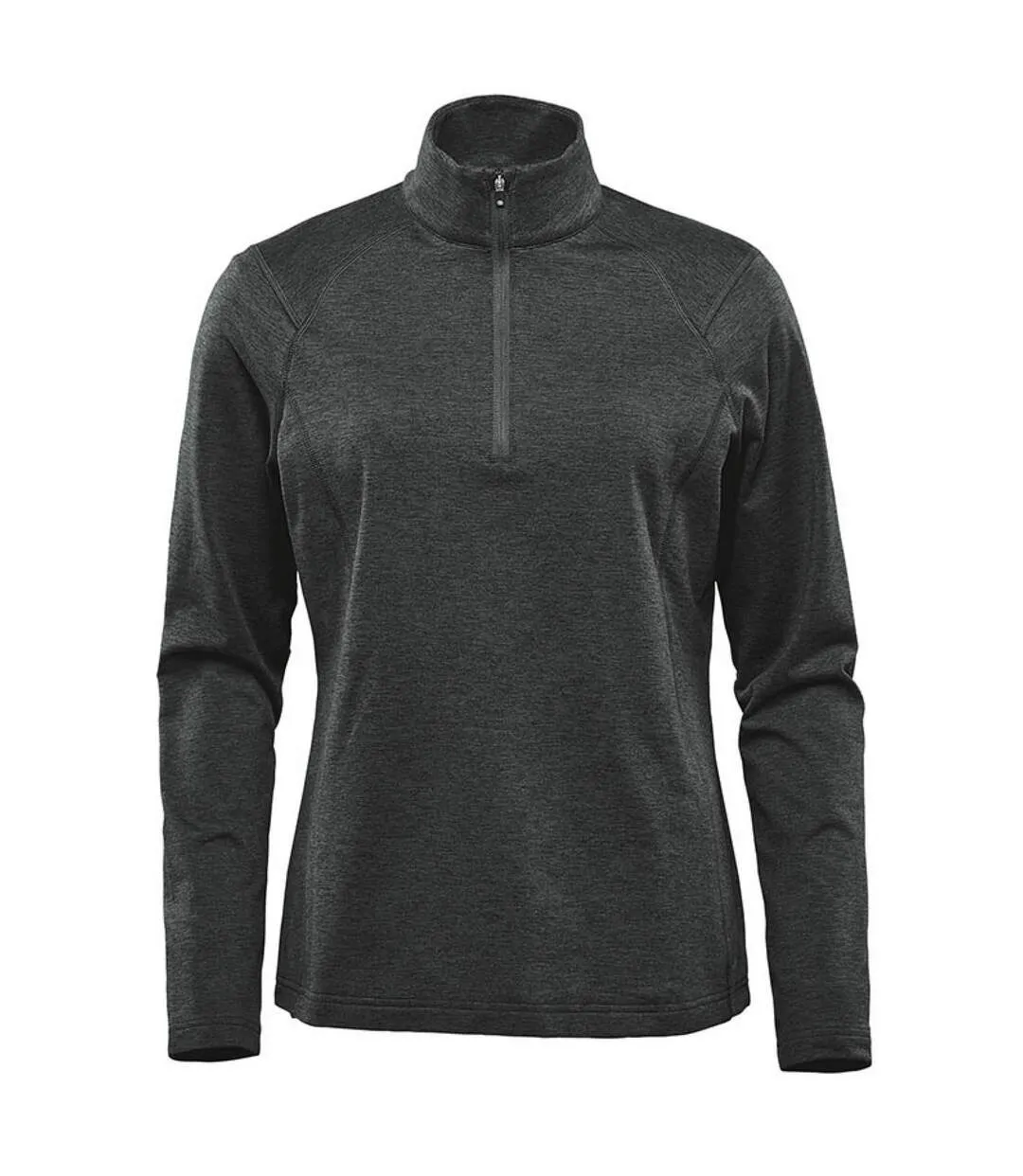 Womens/ladies treeline performance quarter zip pullover black heather Stormtech