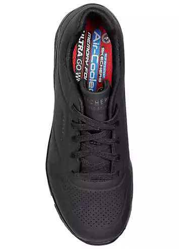 Work Relaxed Fit Ladies Black Slip Resistant Uno SR Trainers by Skechers | Look Again