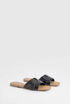 Woven Basic Mule Sandals