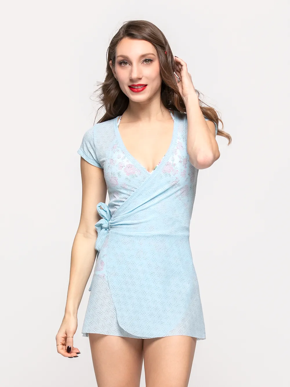 Wrap Dress Got the Blues Lace RTW