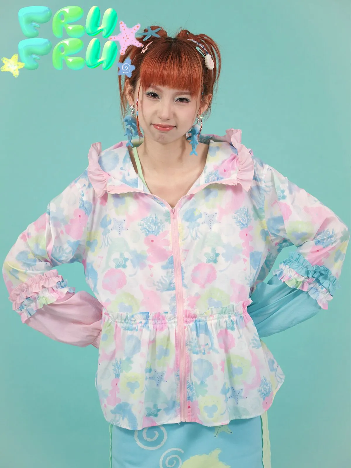 Y2K Cartoon Print Light Sunscreen UV Jacket