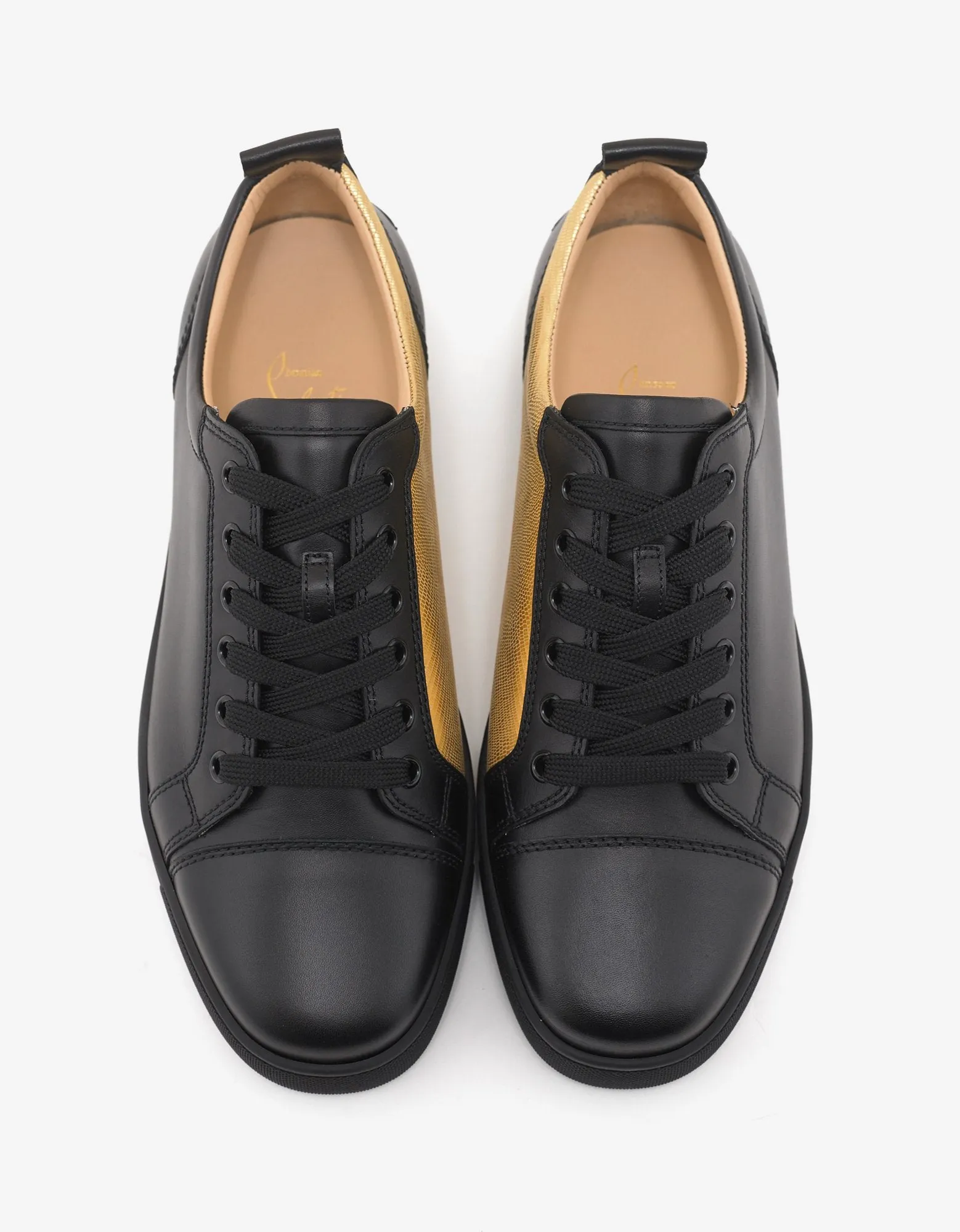 Yang Louis Junior Black & Gold Trainers -