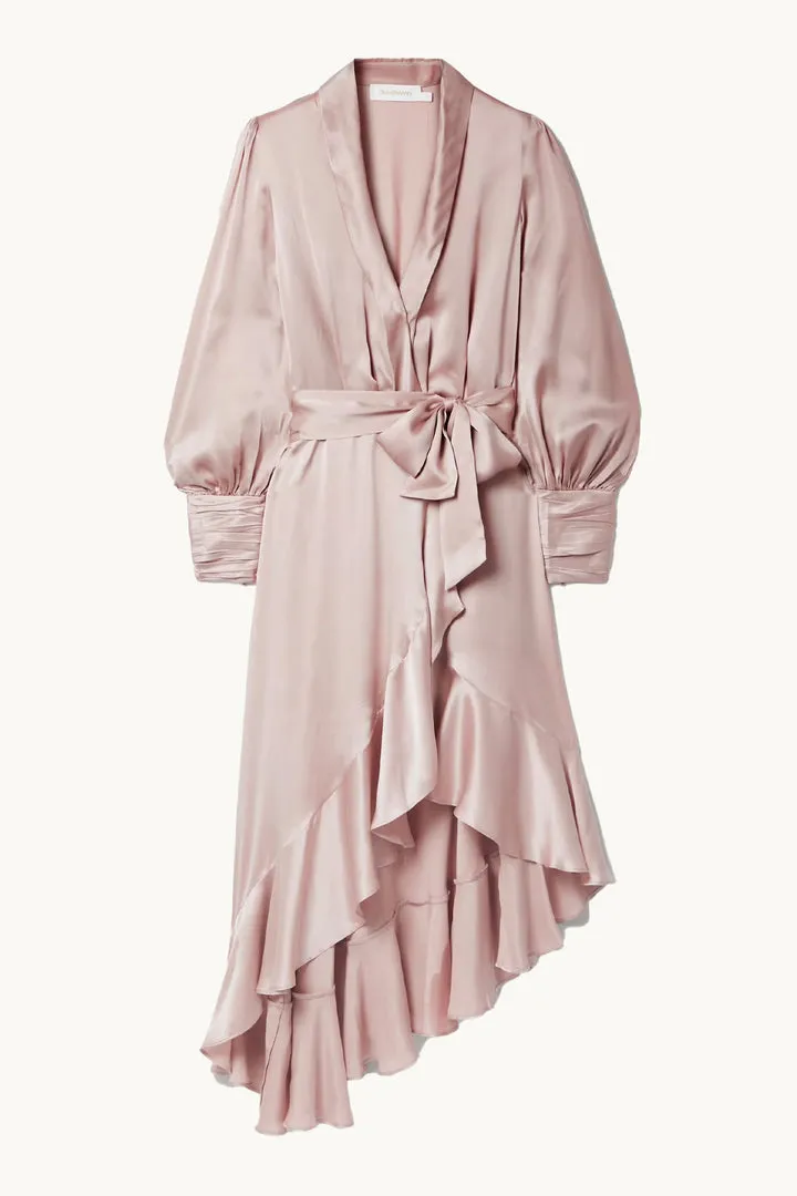 Zimmermann   Silk Wrap Midi Dress  